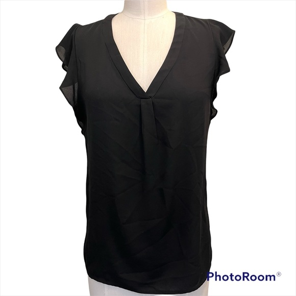 ❤️ Philosophy Black Chiffon Popover Blouse - Picture 1 of 6